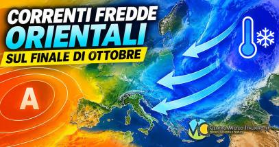 Meteo Italia - correnti fredde orientali tra fine ottobre e inizio novembre
