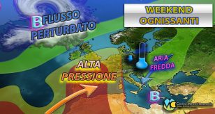 Meteo - Correnti più fresche nel Weekend con qualche rovescio o acquazzone e clima tardo-autunnale: la tendenza