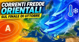 Meteo Italia - correnti fredde orientali tra fine ottobre e inizio novembre