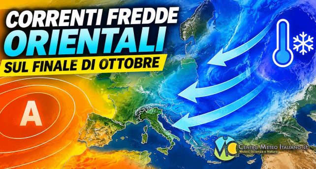 Meteo Italia - correnti fredde orientali tra fine ottobre e inizio novembre