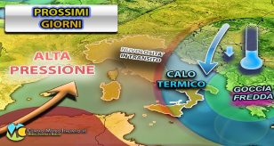 Meteo - Anticiclone in arretramento nei prossimi giorni con primi disturbi di maltempo in transito: ecco dove