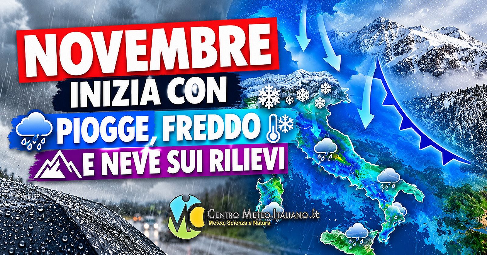 Meteo - Sprint dell'Autunno per inizio settimana prossima, con possibili nubifragi e neve in Appennino: i dettagli