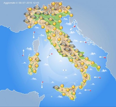 Previsioni Meteo Domani 10 Luglio 2015